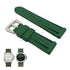 Fits/For Panerai Luminor Marina PAM01314 , PAM01356 - 24mm Forest Green Rubber Replacement Watch Band Strap