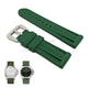Fits/For Panerai Luminor Marina PAM01314 , PAM01356 - 24mm Forest Green Rubber Replacement Watch Band Strap