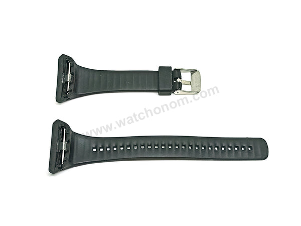 Fits/For Polar FT4 , FT7 Heart Rate Monitor - Black Silicone Replacement Watch Band Strap Belt