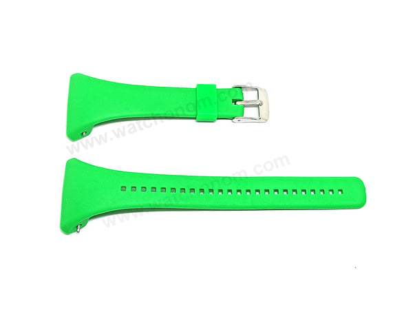 Fits/For Polar FT4 , FT7 Heart Rate Monitor - Lime Green Silicone Replacement Watch Band Strap Belt