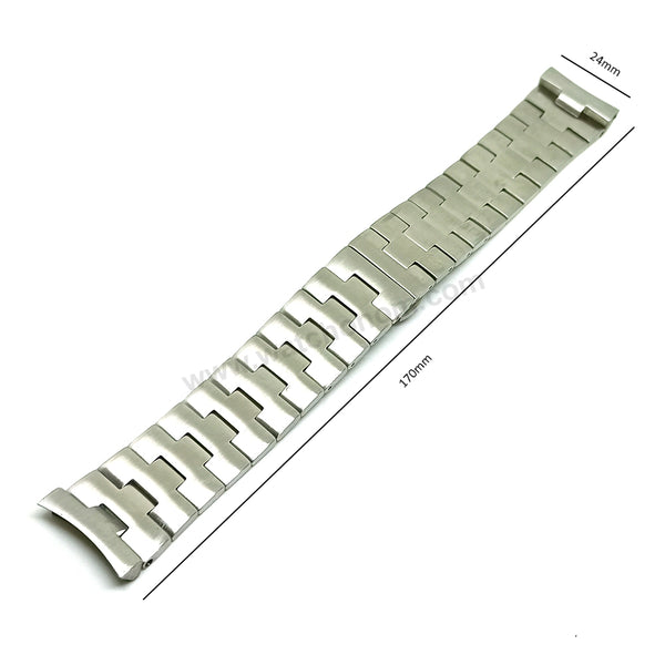 Fits/For Panerai Luminor Marina Pam Series - 24mm Brushed Stainless Steel Replacement Watch Bracelet Strap Band