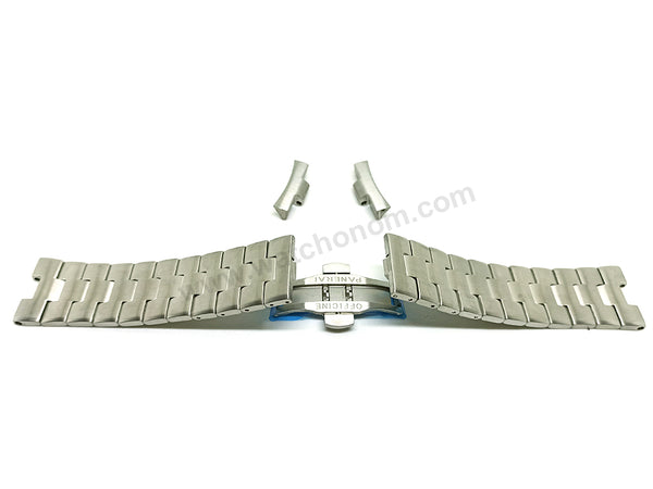 Fits/For Panerai Luminor Marina Pam Series - 24mm Brushed Stainless Steel Replacement Watch Bracelet Strap Band