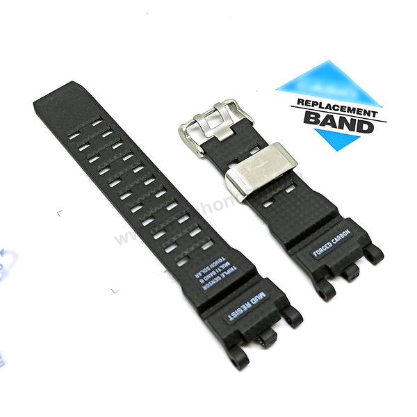 Fits/For Casio G-Shock GWG-2000 , GWG-2040FR MudMaster - Black Rubber Replacement Watch Strap Band Belt