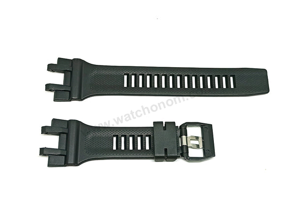 Fits/For Casio G-Shock GBA-900 , GBA-900CB , GBA-900SM , GBA-900UU G-Squad - Black Rubber Replacement Watch Strap Band Belt