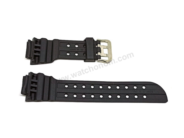 Fits/For Casio G-Shock GWF-1000 , GF-1000 Frogman - Black Rubber Replacement Watch Strap Band Belt