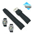 Fits/For Casio AMW-704 , AMW-706 Fishing Gear - Black Rubber Replacement Watch Strap Band Belt