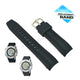 Fits/For Casio AMW-704 , AMW-706 Fishing Gear - Black Rubber Replacement Watch Strap Band Belt
