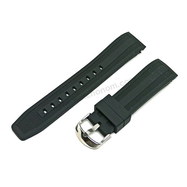 Fits/For Casio AMW-704 , AMW-706 Fishing Gear - Black Rubber Replacement Watch Strap Band Belt