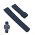 Fits/For Nautica A12024G - 22mm Navy Blue Rubber Silicone Curved End Replacement Watch Band Strap&nbsp;
