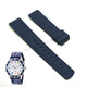 Fits/For Nautica A12627G , N12627G NST 07 - 22mm Navy Blue Rubber Replacement Watch Band Strap