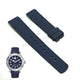 Fits/For Nautica A13017G , A13018G - 22mm Navy Blue Rubber Replacement Watch Band Strap