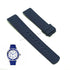 Fits/For Nautica A14557G NST-03  - 22mm Navy Blue Rubber Silicone Curved End Replacement Watch Band Strap