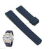 Fits/For Nautica A18640G , N18640G BFD 101 - 22mm Navy Blue Rubber Silicone Curved End Replacement Watch Band Strap 