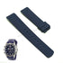 Fits/For Nautica A16565G , N16565G BFD 101 - 22mm Navy Blue Rubber Silicone Curved End Replacement Watch Band Strap 