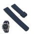 Fits/For Nautica A18666G , N18666G Ana-Digi - 22mm Navy Blue Rubber Silicone Curved End Replacement Watch Band Strap 