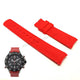Fits/For Nautica A36003G NST Yachtimer - 22mm Red Rubber Replacement Watch Strap Band