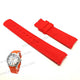 Fits/For Nautica N000536 - 22mm Red Rubber Replacement Watch Strap Band
