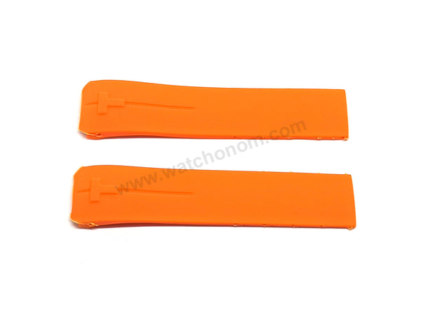 Fits/For Tissot - T013420 T-Touch Expert - 21mm Orange Rubber Replacement Watch Band Strap