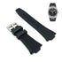 Fits/For Tissot PRX T137.407.16.051.00 Powermatic 80 - 12mm Black Rubber T600047562 Replacement Watch Band Strap