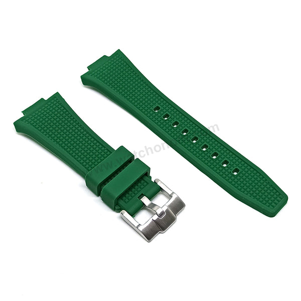 Fits/For Tissot PRX T137.407.11.091.00 - 12mm Forest Green Rubber T605046447 Replacement Watch Strap Band