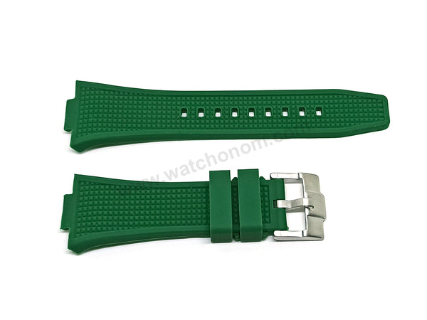 Fits/For Tissot PRX T137.407.11.091.00 - 12mm Forest Green Rubber T605046447 Replacement Watch Strap Band
