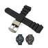 Fits/For Seiko Prospex Sea 4R36-04D0 - SRP653K , SRP653P , SRP655K1 , SRP655P9 - 22mm Replacement Black Rubber Watch Band Strap Belt