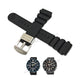 Fits/For Seiko Prospex Sea 4R36-04D0 - SRP653 , SRP655 - 22mm Replacement Black Rubber Watch Band Strap Belt