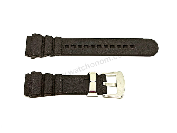 Fits/For Seiko Prospex Sea 4R36-04D0 - SRP653 , SRP655 - 22mm Replacement Black Rubber Watch Band Strap Belt