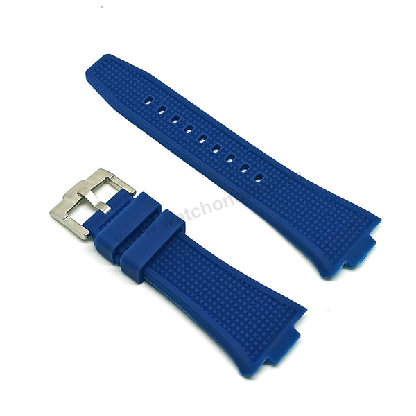 Fits/For Tissot PRX T137.407.16.041.00 Powermatic 80 - 12mm Navy Blue Rubber T600047701 Replacement Watch Strap Band