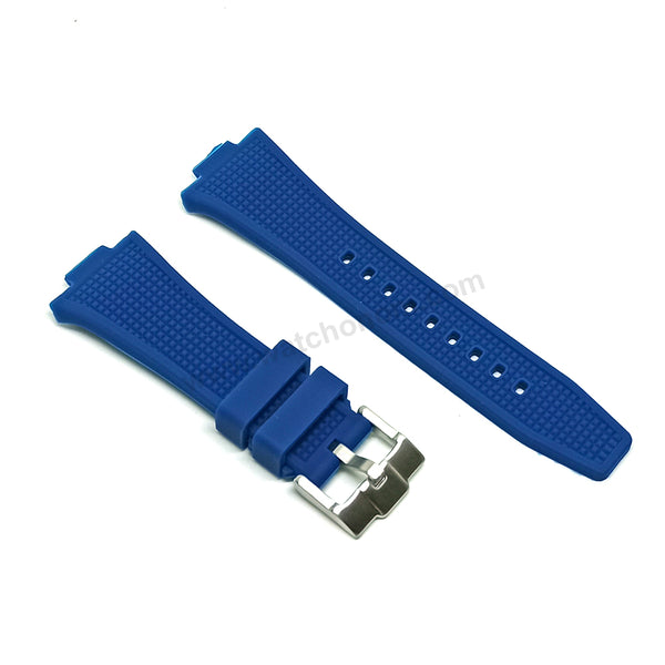 Fits/For Tissot PRX T137.407.16.041.00 Powermatic 80 - 12mm Navy Blue Rubber T600047701 Replacement Watch Strap Band