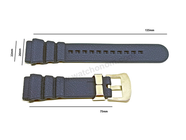 Fits/For Seiko Prospex Sea 4R36-05V0 - SRPA83K1 - 22mm Replacement Navy Blue Rubber Watch Band Strap Belt