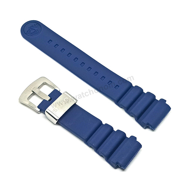 Fits/For Seiko Prospex Sea 4R36-05V0 - SRPA83K1 - 22mm Replacement Navy Blue Rubber Watch Band Strap Belt