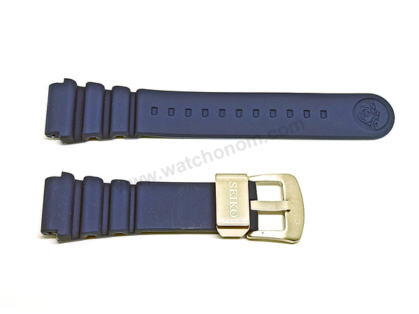 Fits/For Seiko Prospex Sea 4R36-05V0 - SRPA83K1 - 22mm Replacement Navy Blue Rubber Watch Band Strap Belt