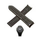 Fits/For Omega Seamaster Planet Ocean 600M 215.33.44.21.01.001 - 22mm Black Leather on Rubber Watch Strap Band
