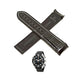 Fits/For Omega Seamaster Planet Ocean 600M 215.33.46.51.01.001 - 22mm Black Leather on Rubber Watch Strap Band
