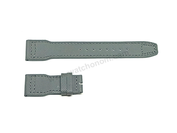 Fits/for IWC Pilot SpitFire- 22mm Gray Leather OAX Replacement 34453 Watch Band Strap Belt