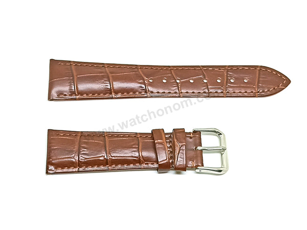 Fits/ For Franck Muller Casablanca 8800 - 22mm Brown Leather Replacement Watch Band Strap