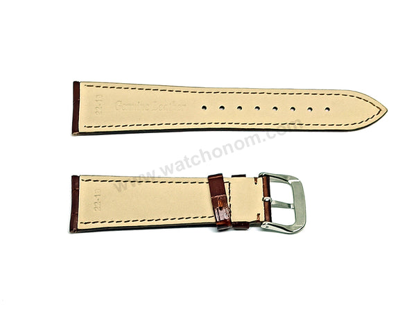 Fits/ For Franck Muller Casablanca 8800 - 22mm Brown Leather Replacement Watch Band Strap