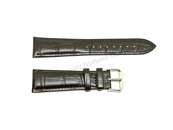 Fits/ For Franck Muller Casablanca 8800 - 22mm Black Leather Replacement Watch Band Strap