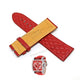 Fits/For Invicta S1 Rally 44034 - 26mm Red Leather Replacement Watch Band Strap Belt