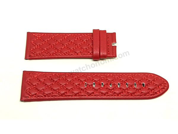 Fits/For Invicta S1 Rally 44034 - 26mm Red Leather Replacement Watch Band Strap Belt