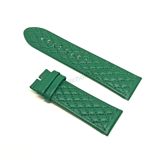 Fits/For Invicta S1 Rally 17010 - 26mm Green Leather Replacement Watch Band Strap Belt