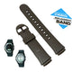 Genuine Casio AW-E10 , AW-E10G - Authentic Replacement Black Rubber Watch Band Strap