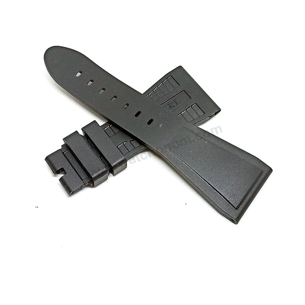 Fits/For Bulgari Octo l’Originale - 30mm Black FKM Rubber Replacement Watch Band Strap Belt