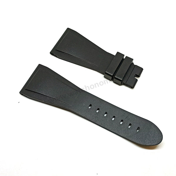 Fits/For Bulgari Octo l’Originale - 30mm Black FKM Rubber Replacement Watch Band Strap Belt