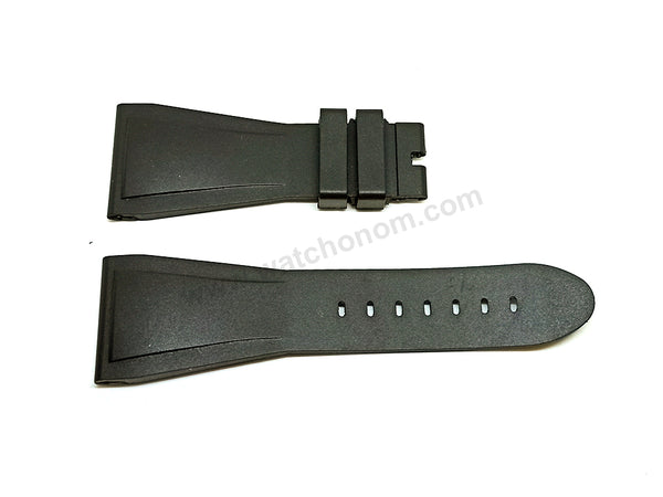 Fits/For Bulgari Octo l’Originale - 30mm Black FKM Rubber Replacement Watch Band Strap Belt