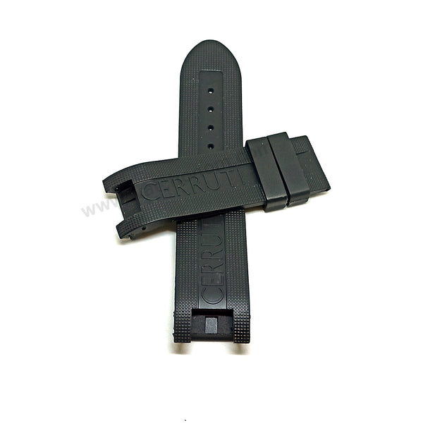 Fits/For Cerruti 1881 Hitman CT100 - 25mm Black Rubber Replacement Watch Strap Band