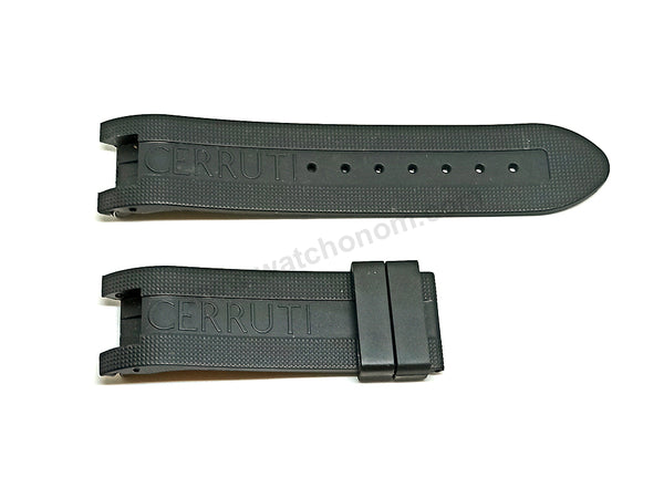 Fits/For Cerruti 1881 Hitman CT100 - 25mm Black Rubber Replacement Watch Strap Band