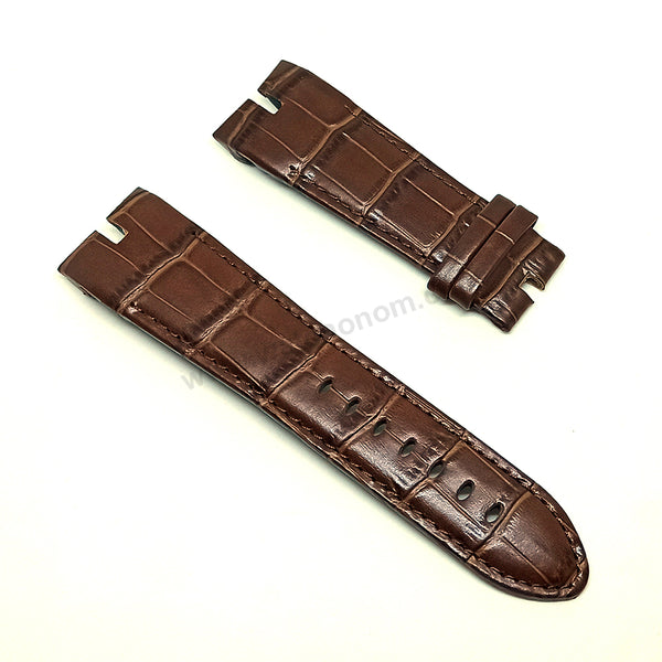 Fits/For Roger Dubuis Excalibur - 26mm Brown Leather Replacement Watch Band Strap Belt