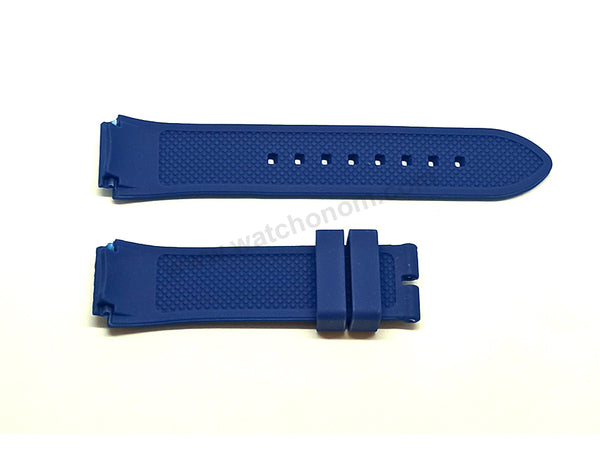 Fits/For Guess W1053L1 Limelight - 18mm Navy Blue Silicone Replacement Watch Band Strap Belt